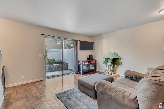 5235 S Glendon St Unit W3, Murray, UT 84123 - living area featuring wood finished floors and baseboards