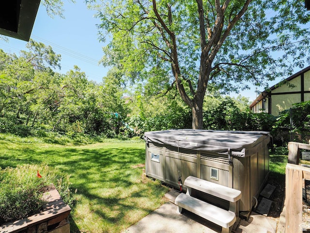 3348 E Splendor Cir, Holladay, UT 84124 - view of grassy yard with a hot tub