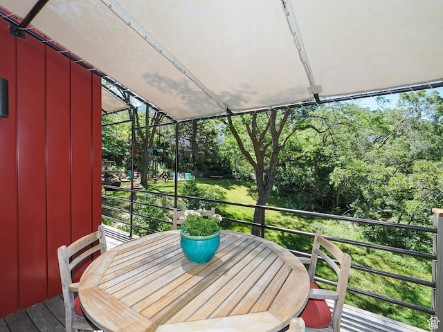 3348 E Splendor Cir, Holladay, UT 84124 - balcony featuring view of scattered trees and outdoor dining space
