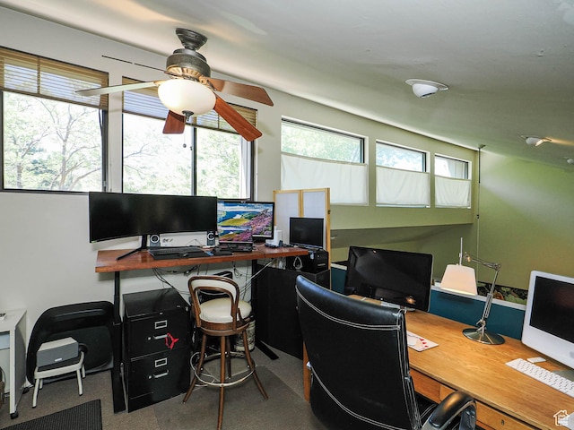 3348 E Splendor Cir, Holladay, UT 84124 - home office featuring ceiling fan