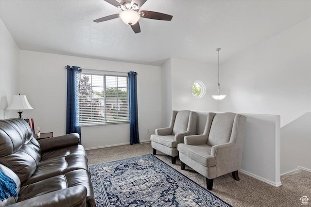 771 N 1725 W, Clinton, UT 84015 - living area featuring carpet floors and ceiling fan