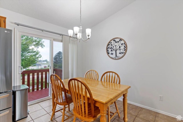 771 N 1725 W, Clinton, UT 84015 - dining room featuring a chandelier and light tile patterned floors