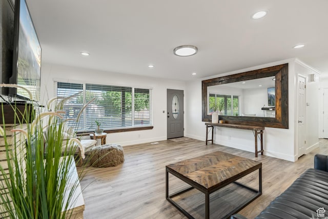 174 W Dawson St, Layton, UT 84041 - living area with light wood finished floors and recessed lighting