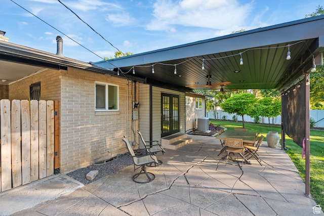 174 W Dawson St, Layton, UT 84041 - view of patio with a ceiling fan and outdoor dining area