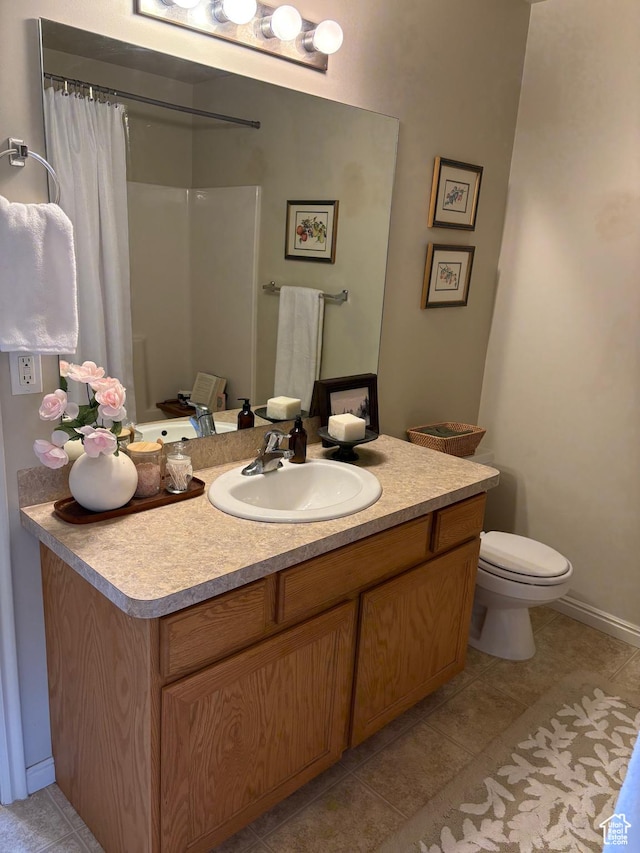 2896 W 3965 S Unit 86, West Haven, UT 84401 - bathroom featuring vanity, a shower with curtain, and tile patterned flooring