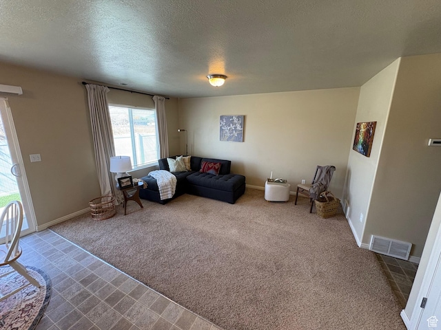 2896 W 3965 S Unit 86, West Haven, UT 84401 - carpeted living area with a textured ceiling and baseboards