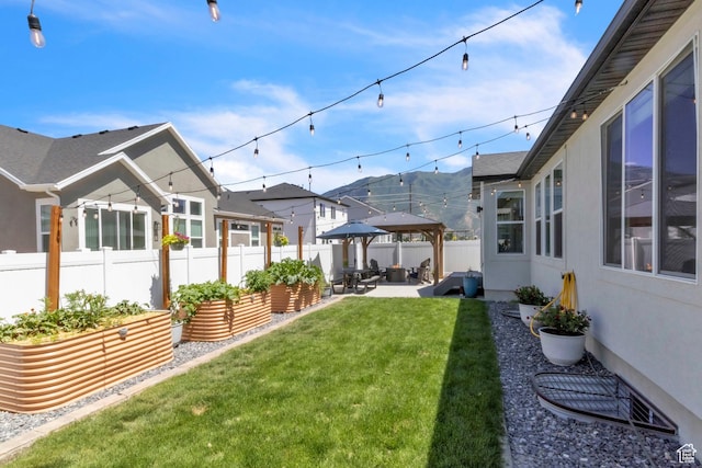 2456 W Maple St, Mapleton, UT 84664 - view of yard with a patio, a gazebo, and a residential view