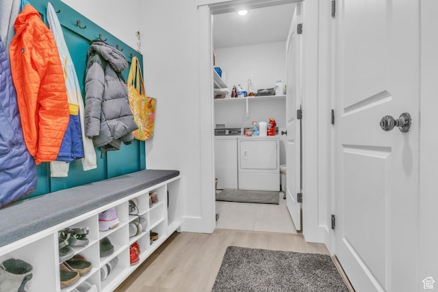 2456 W Maple St, Mapleton, UT 84664 - mudroom featuring washing machine and dryer and wood finished floors