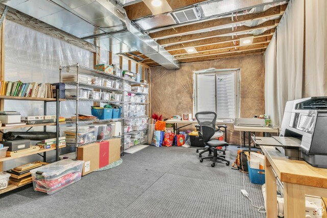 2456 W Maple St, Mapleton, UT 84664 - basement with an office area and carpet