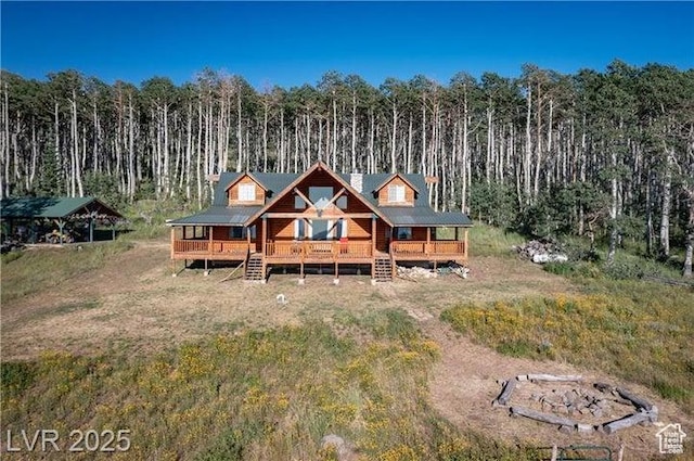 1458 W 6400 S, Parowan, UT 84761 - rear view of house with a view of trees