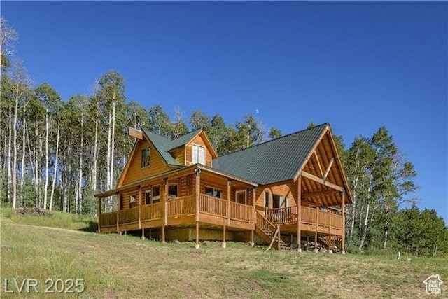 1458 W 6400 S, Parowan, UT 84761 - rear view of house featuring a porch and a metal roof