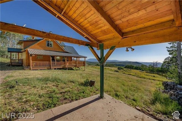 1458 W 6400 S, Parowan, UT 84761 - view of yard with covered porch and a mountain view