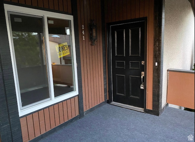 241 W Garden Park, Orem, UT 84057 - doorway to property featuring covered porch