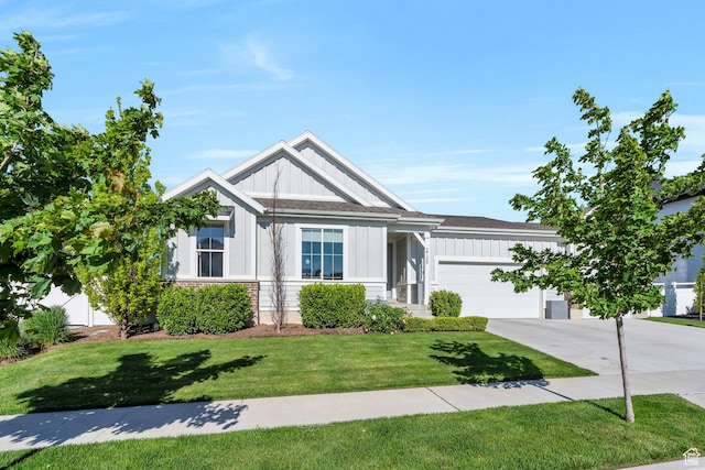 2739 N 3550 W, Lehi, UT 84043 - ranch-style home featuring board and batten siding, driveway, a garage, a front yard, and stone siding