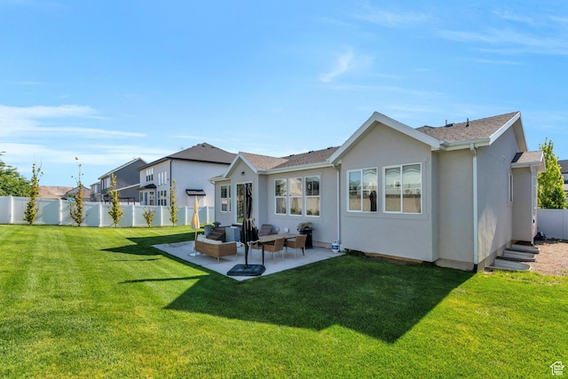 2739 N 3550 W, Lehi, UT 84043 - back of house with stucco siding and a patio area