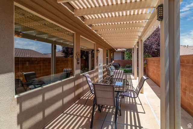 960 N Catalpa Dr, Washington, UT 84780 - view of patio / terrace with outdoor dining area and a pergola
