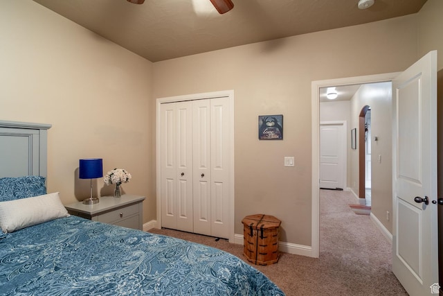 960 N Catalpa Dr, Washington, UT 84780 - carpeted bedroom featuring a closet and a ceiling fan