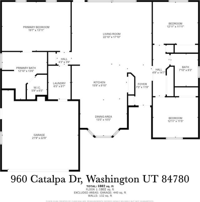 960 N Catalpa Dr, Washington, UT 84780 - view of room layout