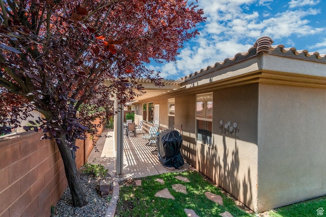960 N Catalpa Dr, Washington, UT 84780 - wooden terrace featuring a patio and area for grilling