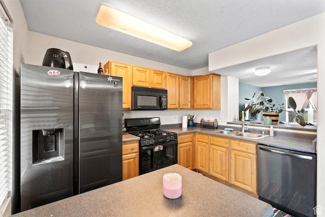 3364 E Dornock Dr, Eagle Mountain, UT 84005 - kitchen with black appliances and a sink