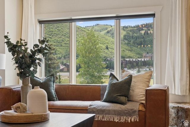 1582 Deer Valley Dr N, Park City, UT 84060 - sitting room featuring a forest view
