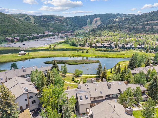 1582 Deer Valley Dr N, Park City, UT 84060 - aerial view of residential area featuring a water and mountain view