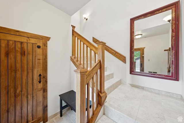 1582 Deer Valley Dr N, Park City, UT 84060 - staircase with tile patterned flooring