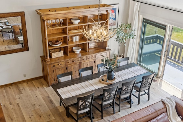 1582 Deer Valley Dr N, Park City, UT 84060 - dining room featuring light wood-type flooring and a chandelier