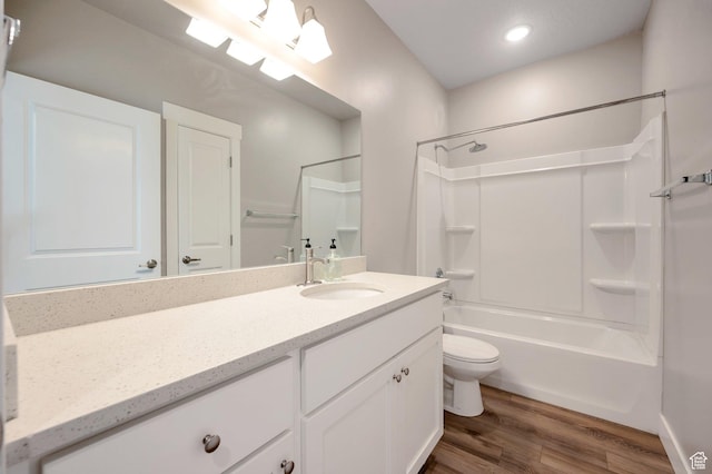 1128 S 820 E Unit 1303, Heber City, UT 84032 - full bathroom featuring vanity, wood finished floors, tub / shower combination, and recessed lighting