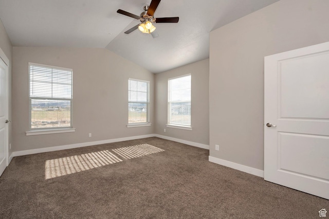 1128 S 820 E Unit 1303, Heber City, UT 84032 - unfurnished bedroom with vaulted ceiling, carpet floors, and a ceiling fan