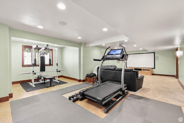 4048 W Ivy Ave, Mountain Green, UT 84050 - workout area featuring recessed lighting