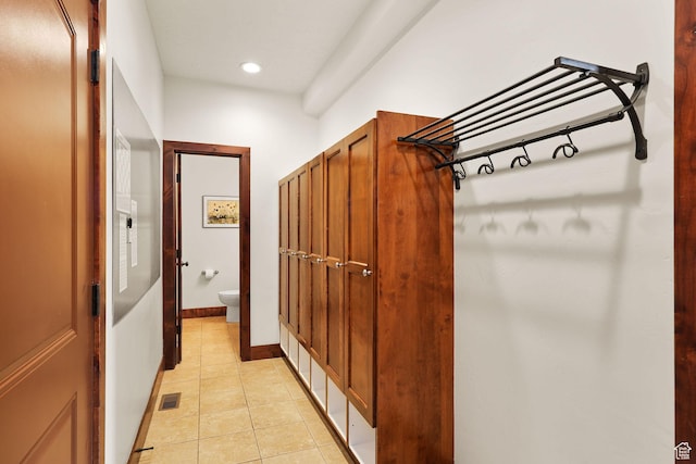 4048 W Ivy Ave, Mountain Green, UT 84050 - hall with light tile patterned floors and recessed lighting