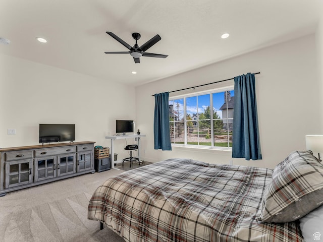 943 Hart Loop, Francis, UT 84036 - bedroom featuring carpet, recessed lighting, and ceiling fan
