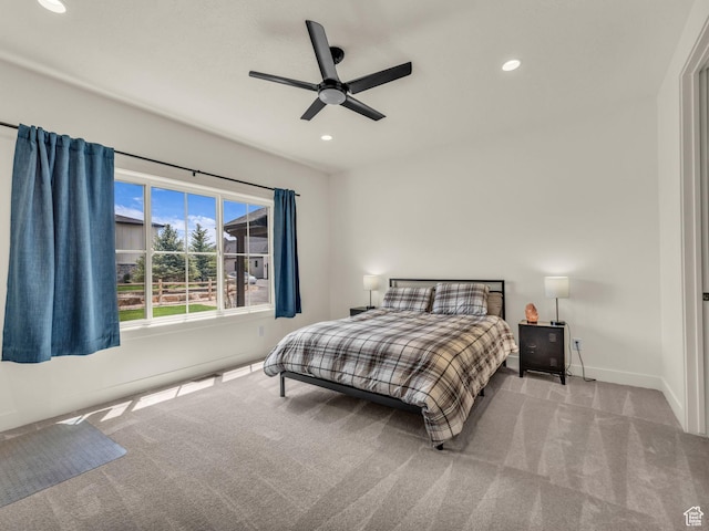 943 Hart Loop, Francis, UT 84036 - bedroom with carpet flooring, recessed lighting, and ceiling fan