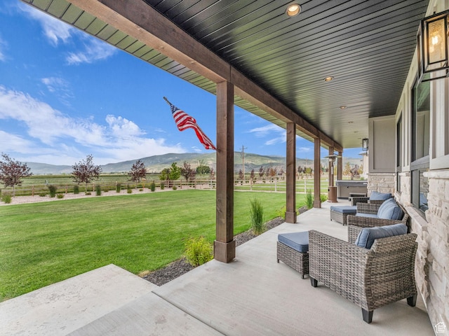 943 Hart Loop, Francis, UT 84036 - view of patio / terrace with a rural view and a mountain view