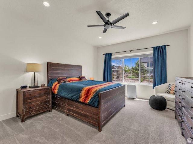 943 Hart Loop, Francis, UT 84036 - carpeted bedroom with recessed lighting and ceiling fan