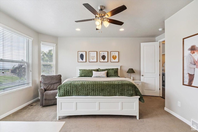 1820 W 950 N, Layton, UT 84041 - bedroom featuring light colored carpet, ceiling fan, and recessed lighting