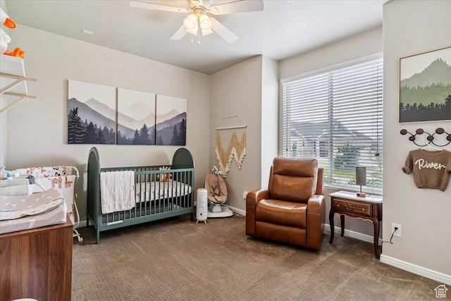 1820 W 950 N, Layton, UT 84041 - carpeted bedroom with a nursery area and a ceiling fan