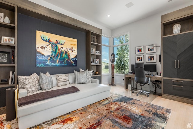 1433 Snow Berry St, Park City, UT 84098 - office with wood finished floors and recessed lighting
