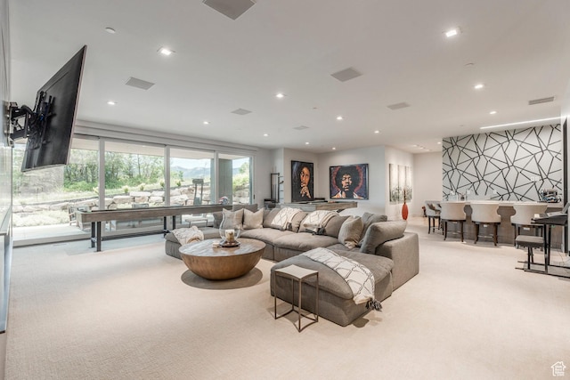 1433 Snow Berry St, Park City, UT 84098 - living area with carpet flooring and recessed lighting