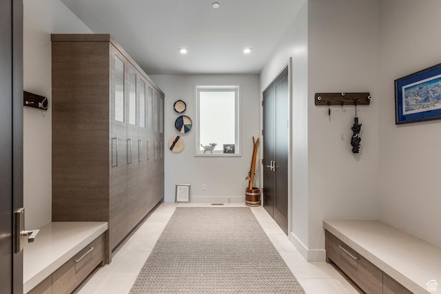 1433 Snow Berry St, Park City, UT 84098 - mudroom featuring light tile patterned floors and recessed lighting