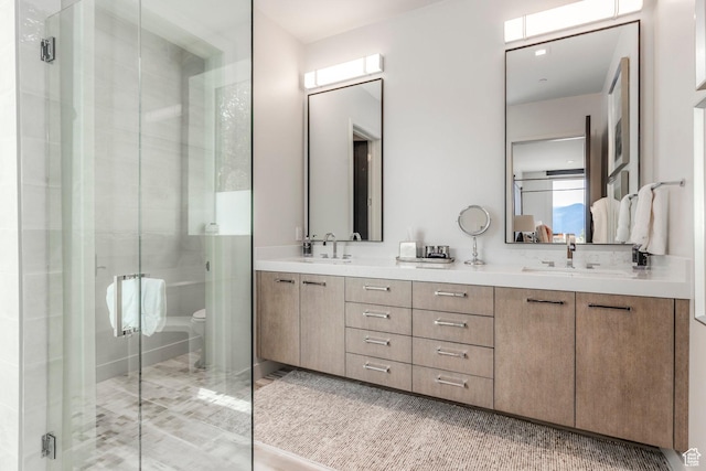 1433 Snow Berry St, Park City, UT 84098 - bathroom with a shower stall and double vanity