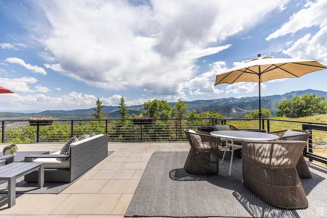 1433 Snow Berry St, Park City, UT 84098 - view of patio with a mountain view and outdoor dining space