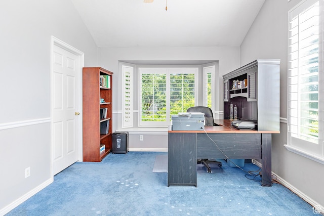 378 N 1180 E, Pleasant Grove, UT 84062 - carpeted office featuring vaulted ceiling and baseboards