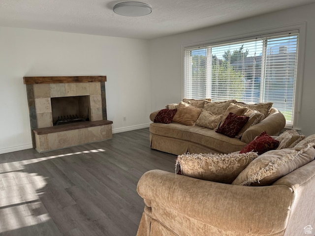 290 S 300 E, Orem, UT 84058 - living area with wood finished floors and a tile fireplace