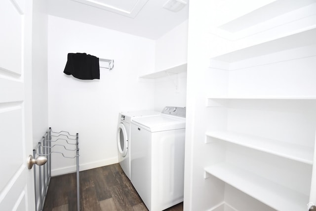 5063 W Arete Way, Herriman, UT 84096 - laundry room featuring washer and clothes dryer and dark wood-style floors