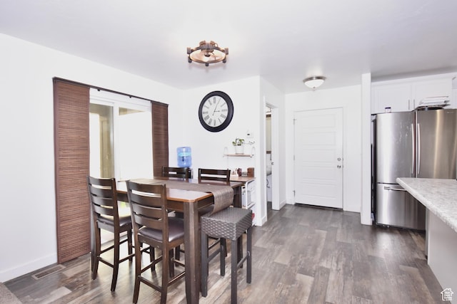 5063 W Arete Way, Herriman, UT 84096 - dining space with dark wood-style flooring
