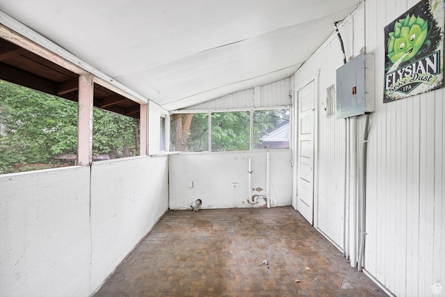 420 E 400 N, Logan, UT 84321 - unfurnished sunroom featuring vaulted ceiling