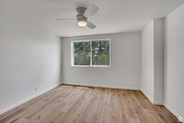 673 E 6th Ave, Salt Lake City, UT 84103 - spare room featuring light wood finished floors and ceiling fan