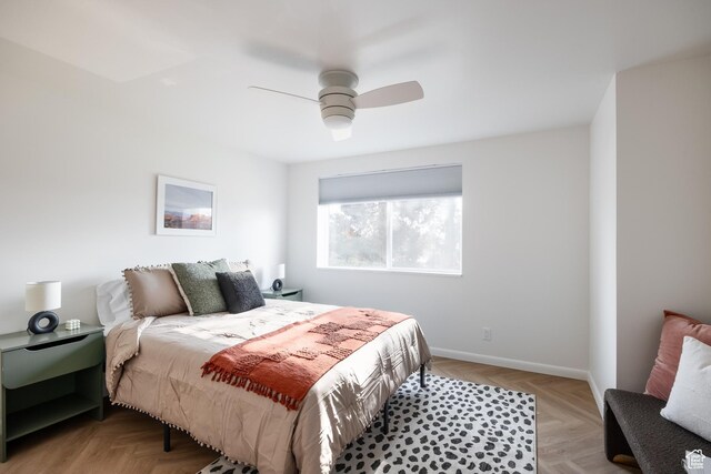673 E 6th Ave, Salt Lake City, UT 84103 - bedroom with ceiling fan and baseboards